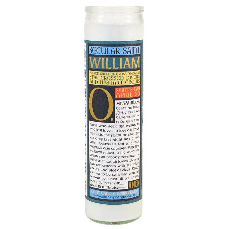 Shakespeare Secular Saint Candle