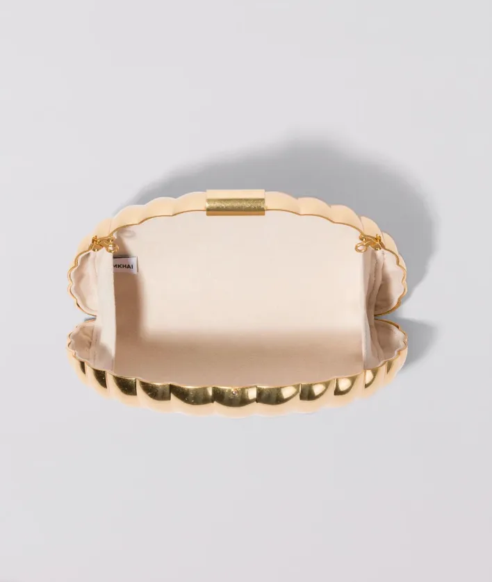 Simkhai Monet Clutch-Gold