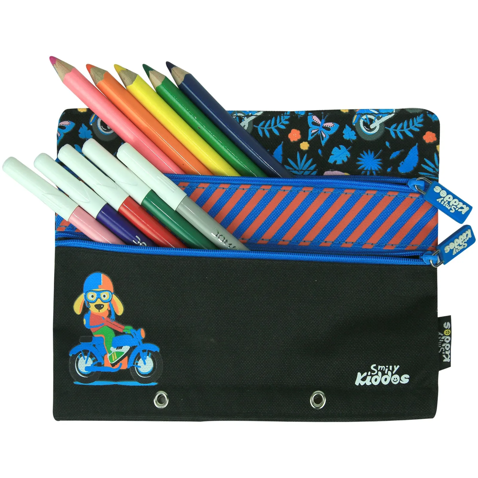 Smily Kiddos Fancy A5 Pencil Case Black