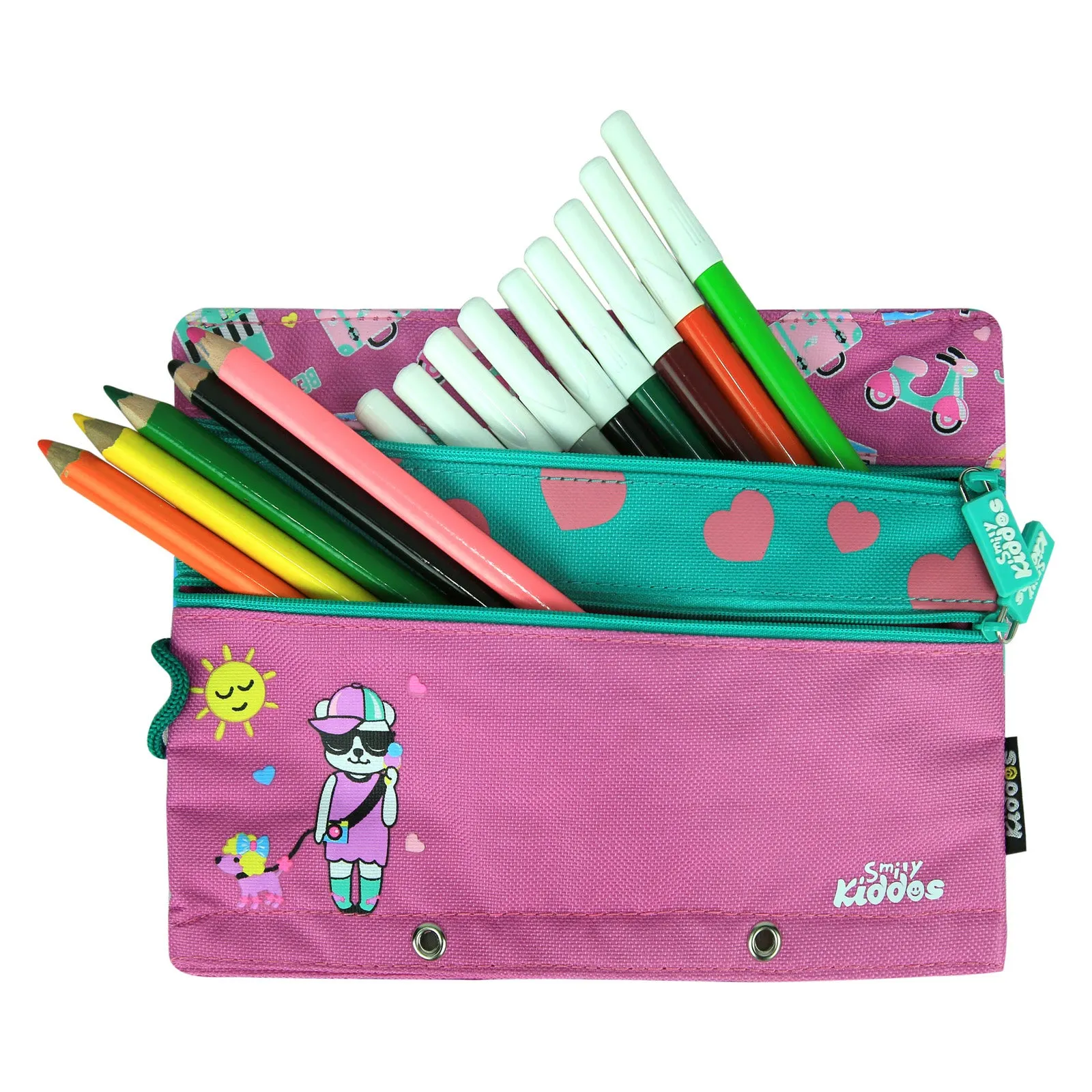 Smily Kiddos Fancy A5 Pencil Case Purple