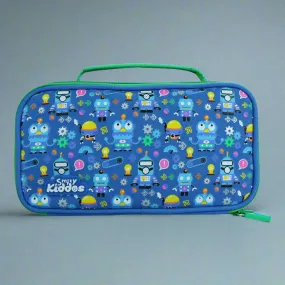 Smily Kiddos Multipurpose Pencil Case Crazy Robo Theme Blue