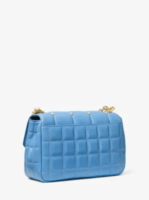 SoHo Large Studded Quilted Leather Shoulder Bag