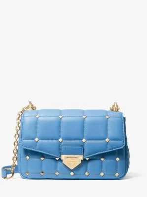 SoHo Large Studded Quilted Leather Shoulder Bag