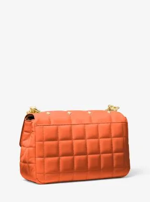 SoHo Large Studded Quilted Leather Shoulder Bag