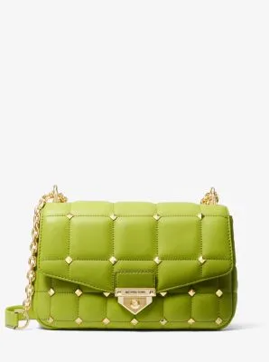 SoHo Large Studded Quilted Leather Shoulder Bag