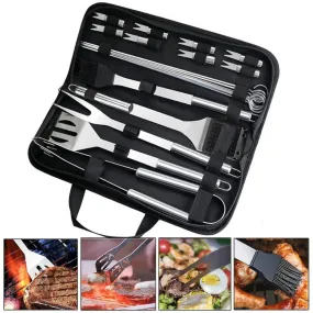 Stainless Steel BBQ Grill 20 PCS Utensils Set