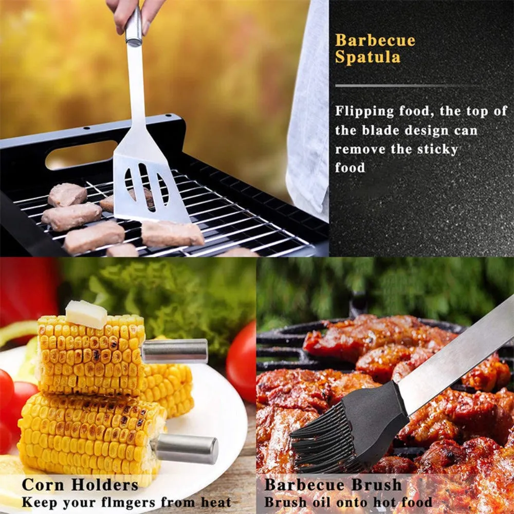 Stainless Steel BBQ Grill 20 PCS Utensils Set