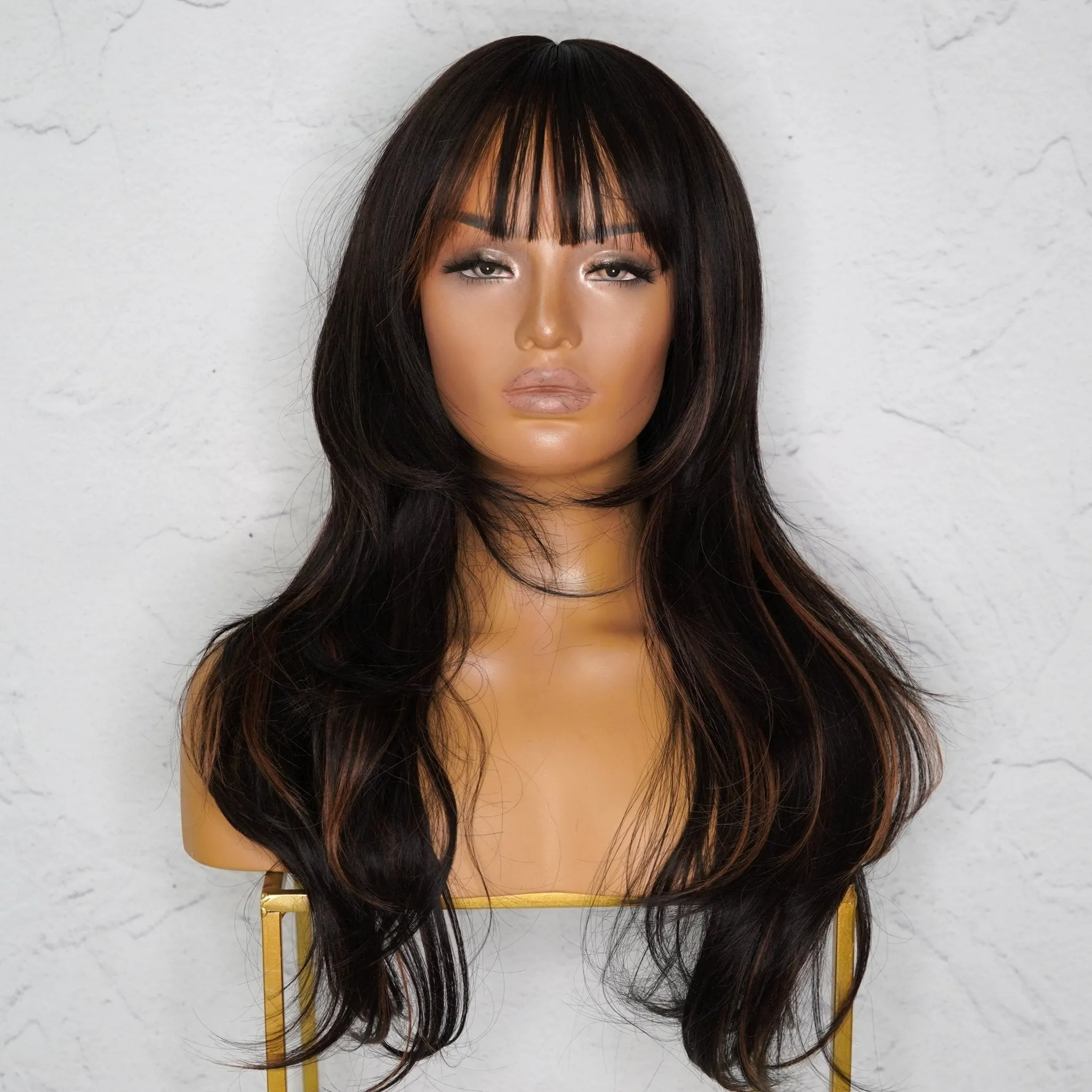 STEFANIE Black Fringe Wig