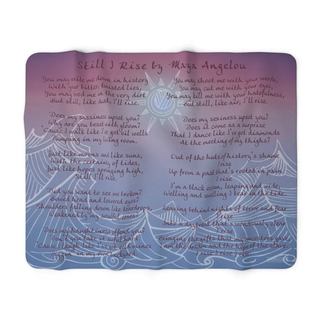 Still I Rise Sherpa Fleece Book Blanket