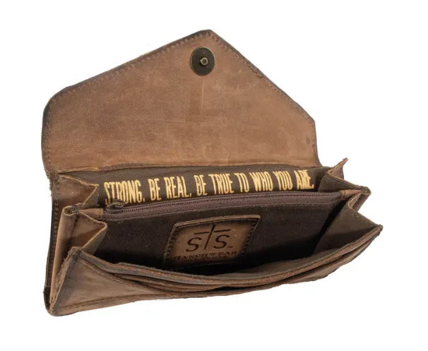 STS Ranchwear Women's Cowhide Style Hair-On Leather Wallet STS63097