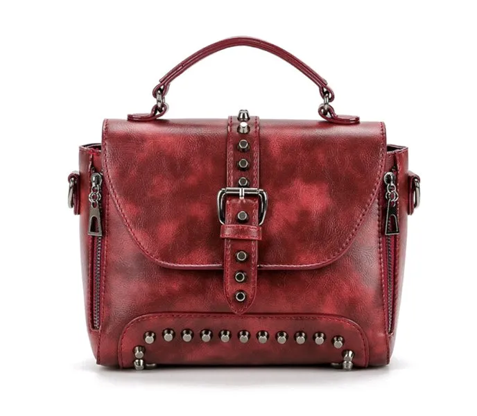 Studded Leather Handbag