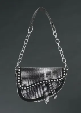 Studded Mini Saddle Bag Crossbody Shoulder Bag