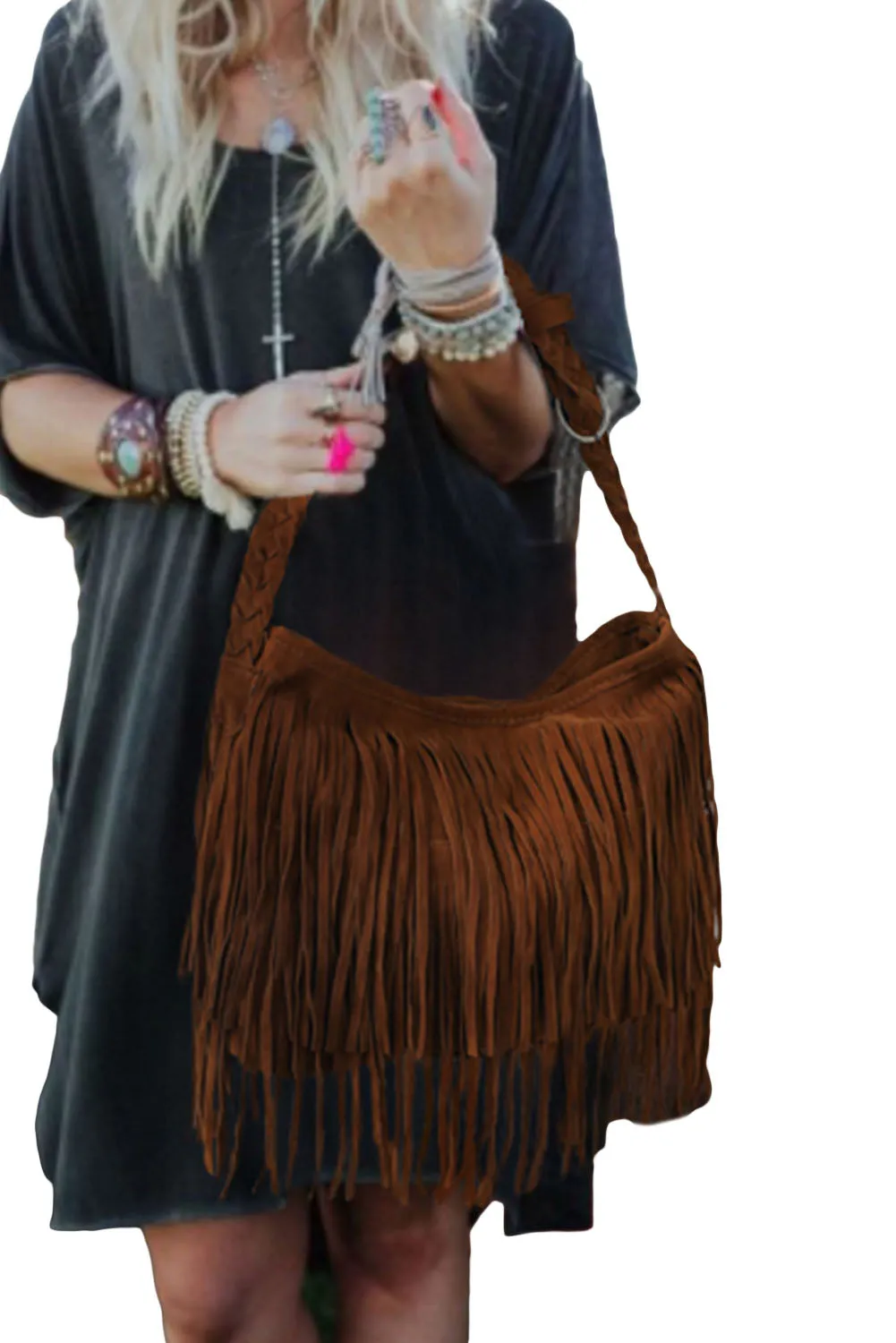 Tassel Braid Tote Bag