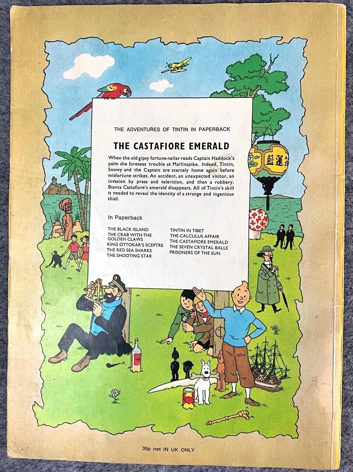 The Castafiore Emerald - Tintin Methuen 1st UK Paperback Edition Book 1970s