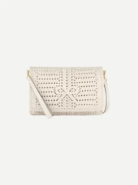 The Neeson Cross Body in Chalk Shiny Capra