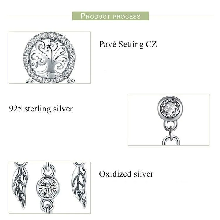 'Tree of Life Dream Catcher' Sterling Silver and CZ Jewellery Set