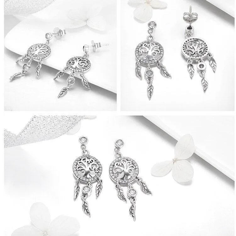 'Tree of Life Dream Catcher' Sterling Silver and CZ Jewellery Set