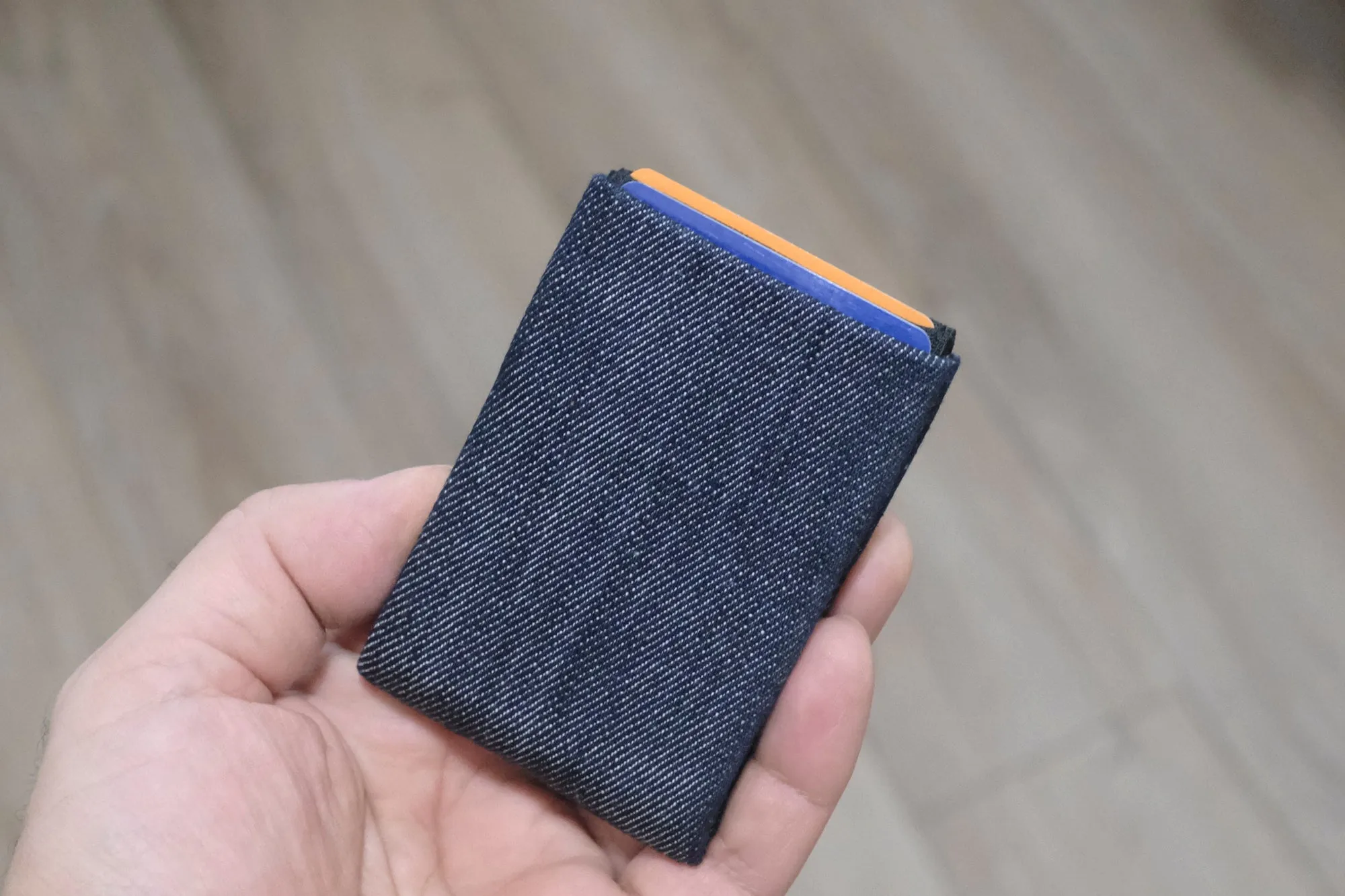 Upgrade Your Everyday Carry with Our Vegan Denim Minimalist Wallet Collection -  FULL RFID blocking