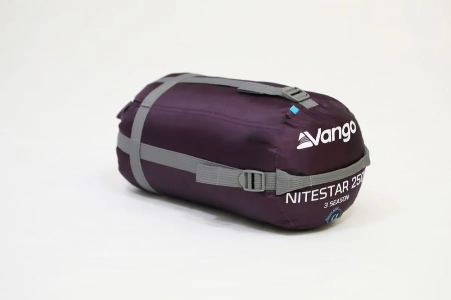 Vango Nitestar Alpha 250S "Short" Children's Sleeping Bag in Pheonix (3 Season / 195cm long)