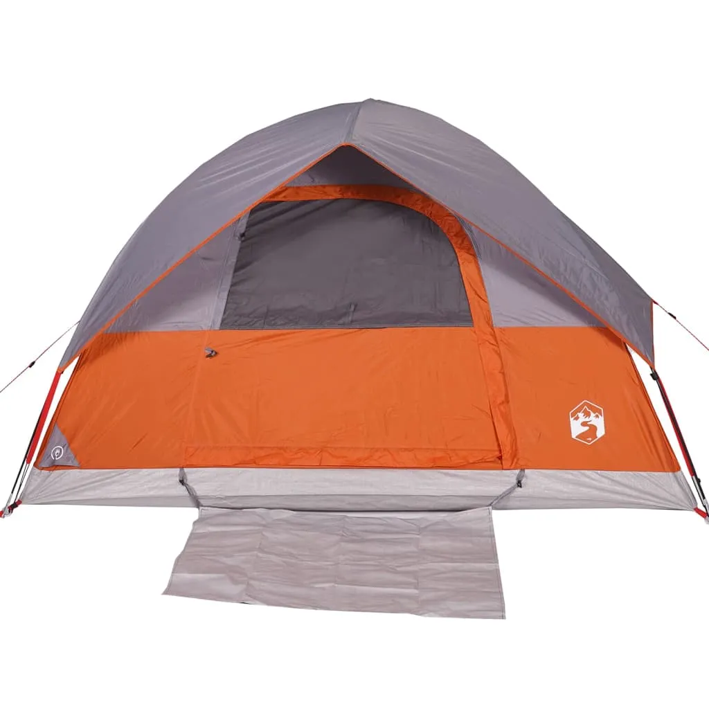 vidaXL Camping Tent Dome 3-Person Orange Waterproof