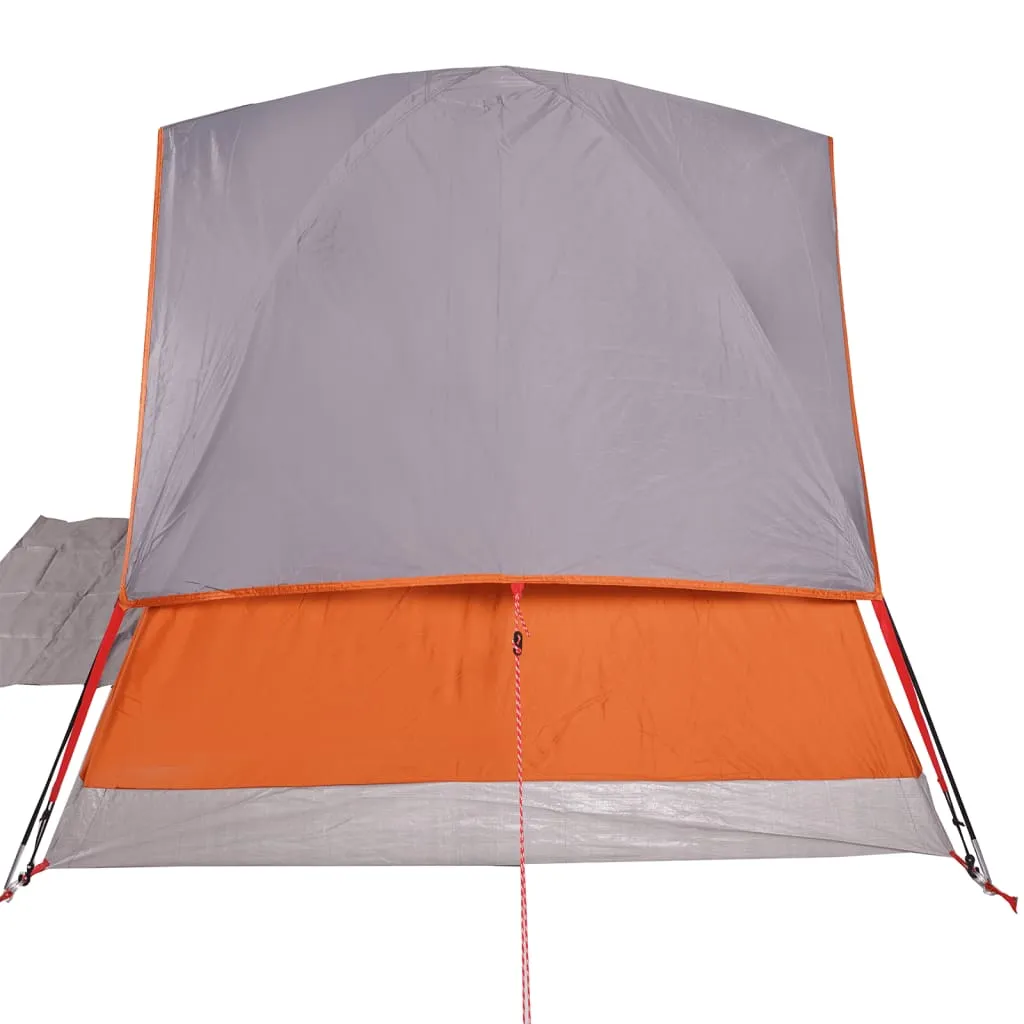 vidaXL Camping Tent Dome 3-Person Orange Waterproof