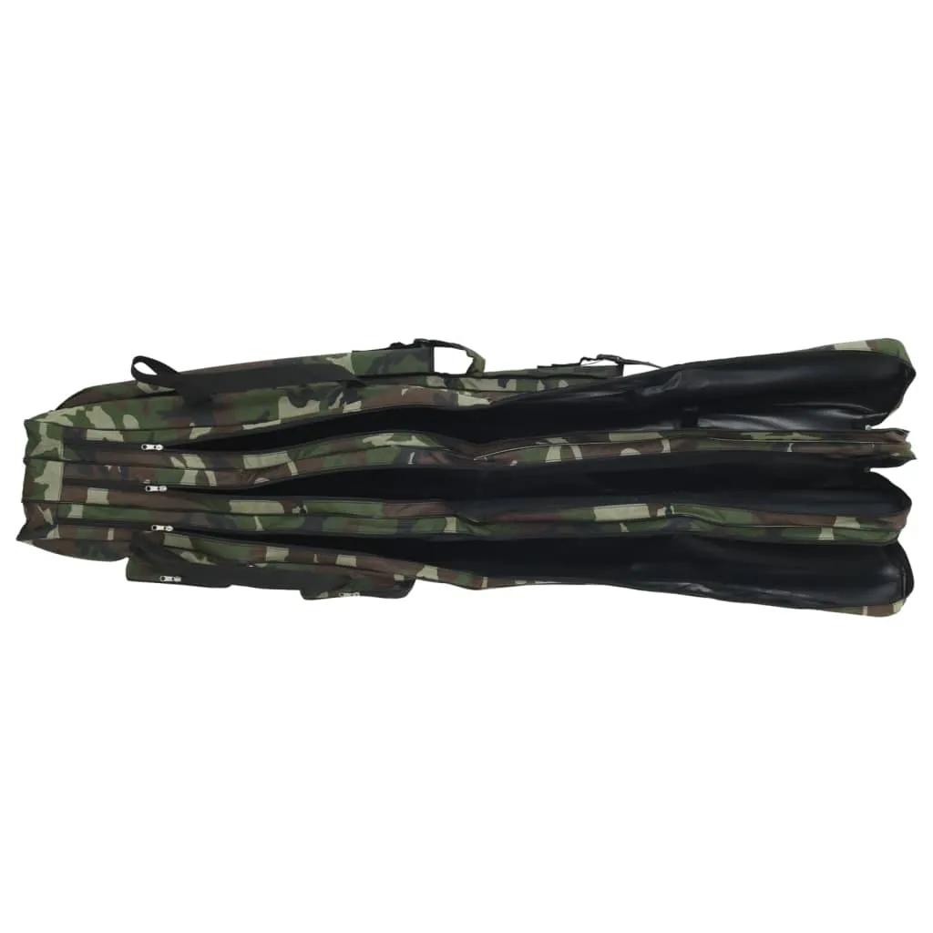 vidaXL Fishing Rod Bag Green Camouflage 150 cm Oxford Fabric