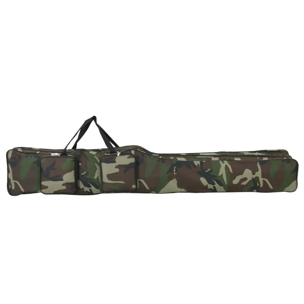 vidaXL Fishing Rod Bag Green Camouflage 150 cm Oxford Fabric