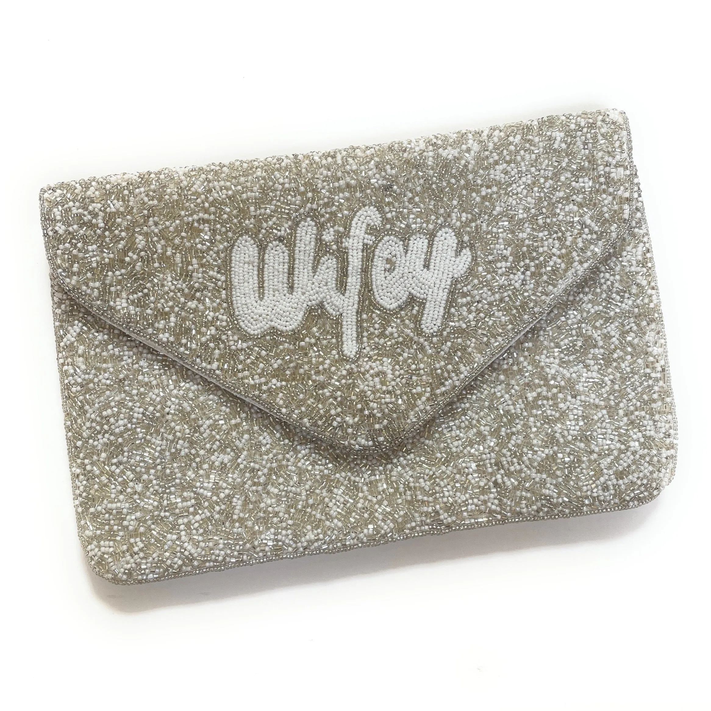 Wifey Beaded Clutch Purse