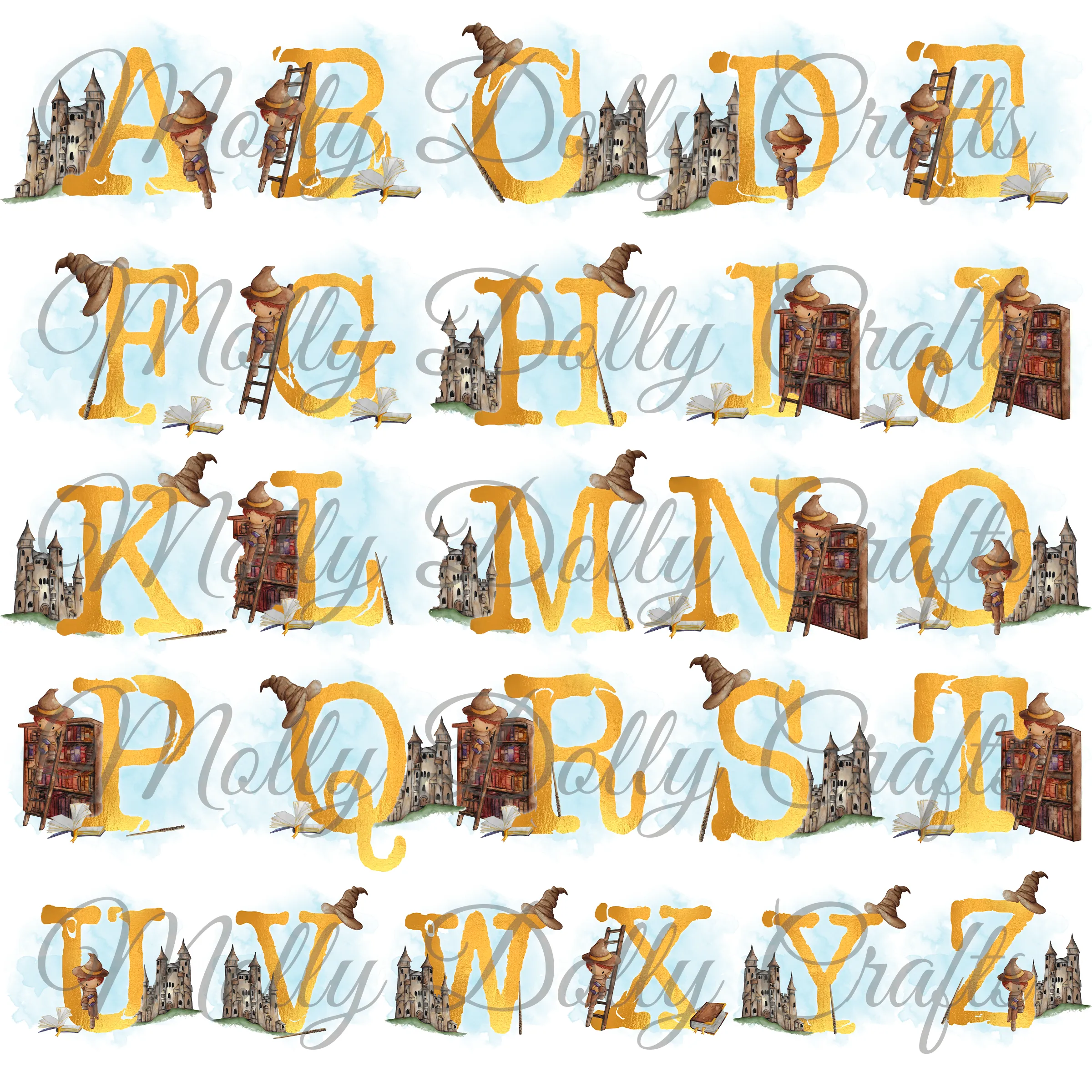 Wizard Alphabet Personalised School Pencil Tin