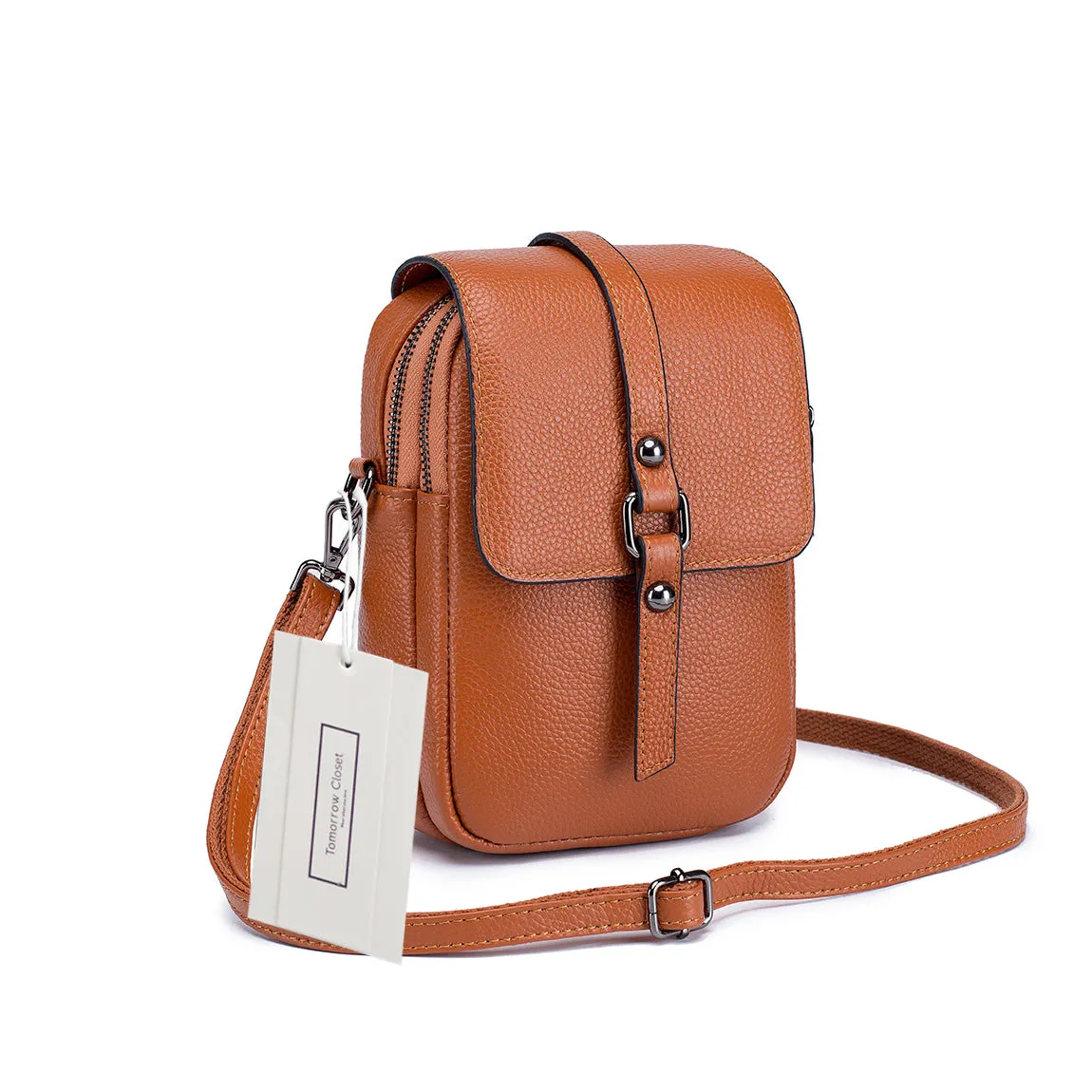 Women's genuine cowhide leather handphone bag Mirren design