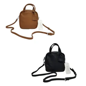 Women's genuine cowhide leather handphone bag Mirren Square design