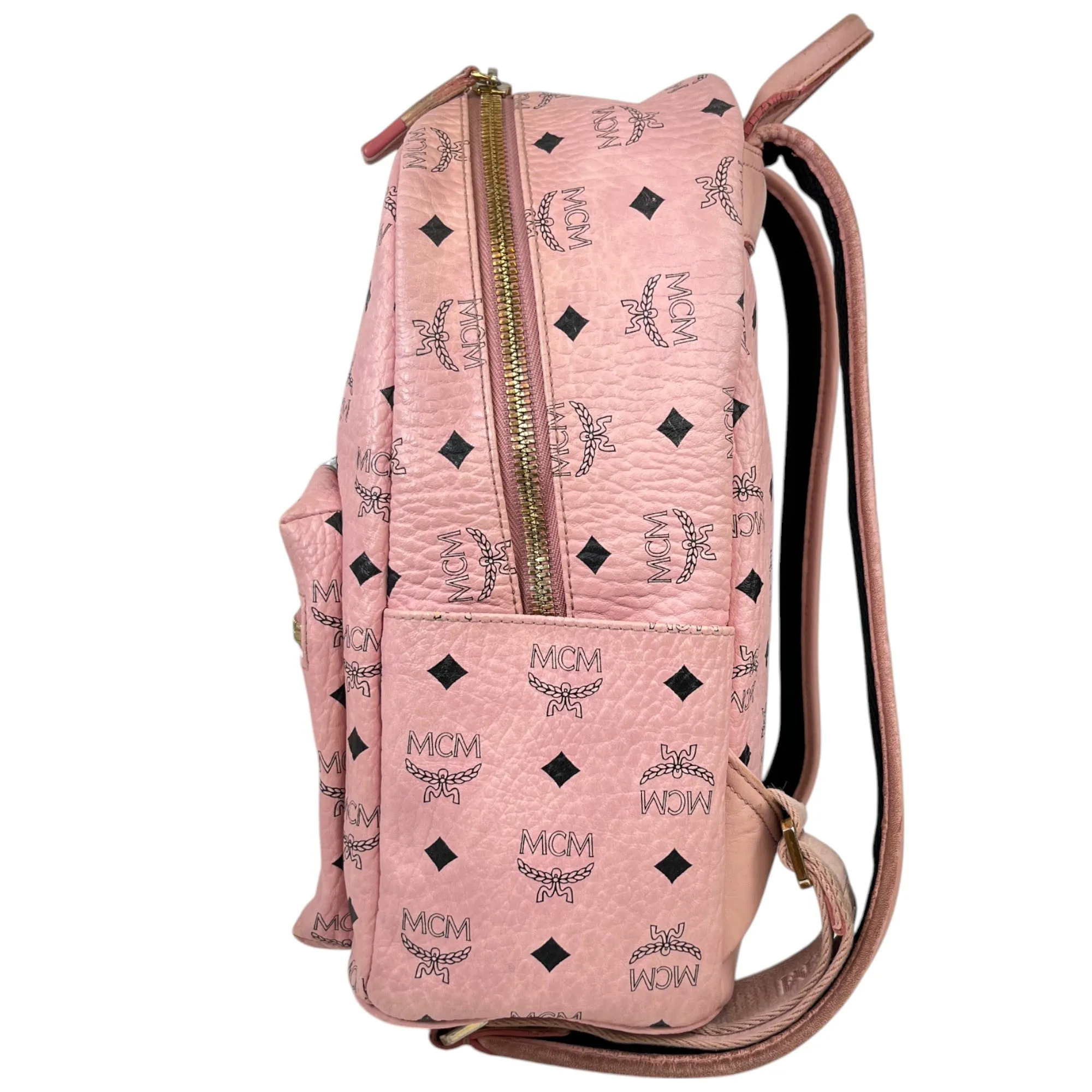 Women's Studded Stark Rabbit Backpack Pink