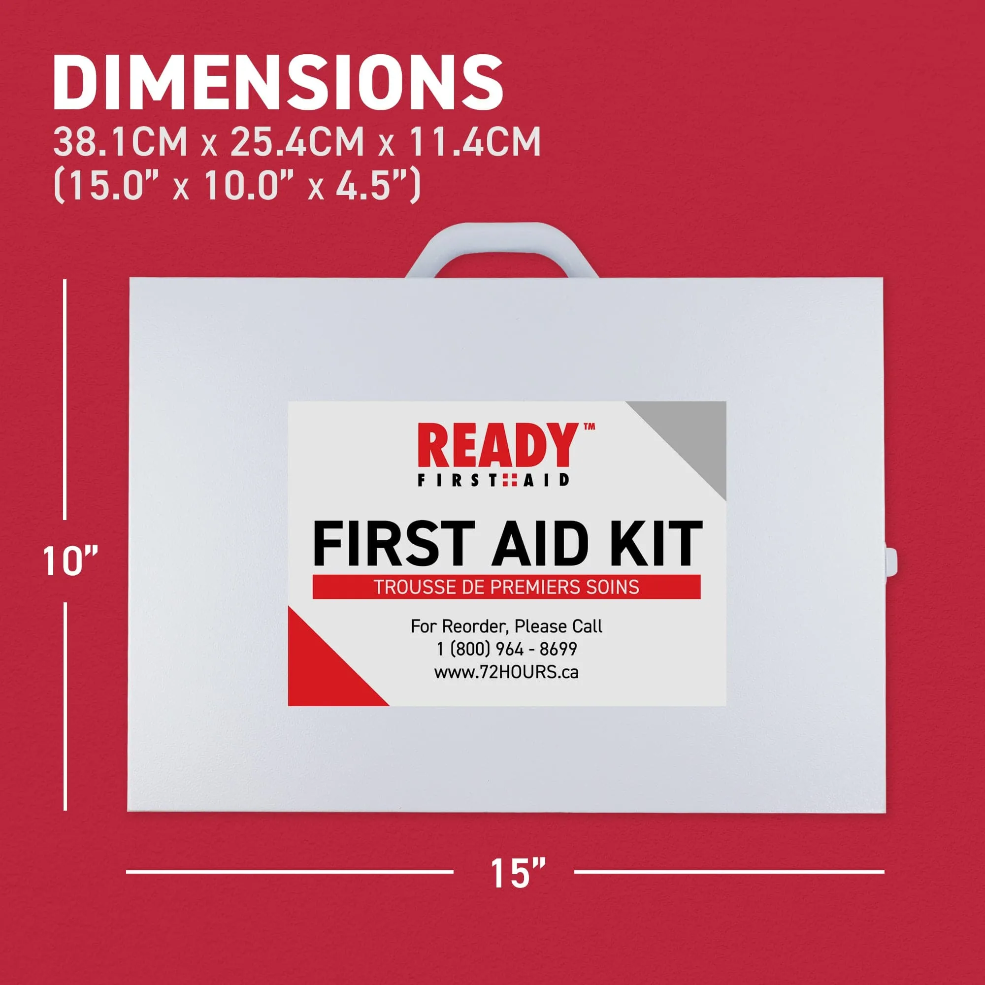 WorkSafeBC BC Level 1 First Aid Kit with Metal Cabinet